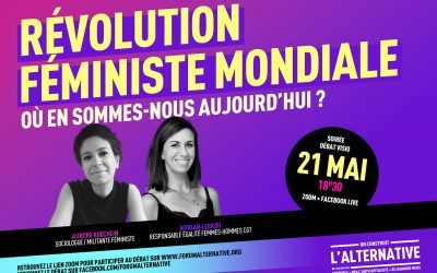 Révolution féministe mondiale : où en sommes-nous aujourd’hui ? Débat en visio – 21 mai 18h30